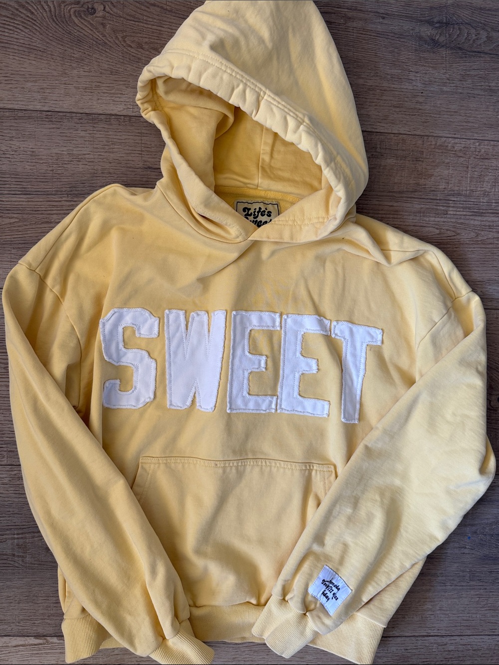 Yellow SWEET Hooded Sweater